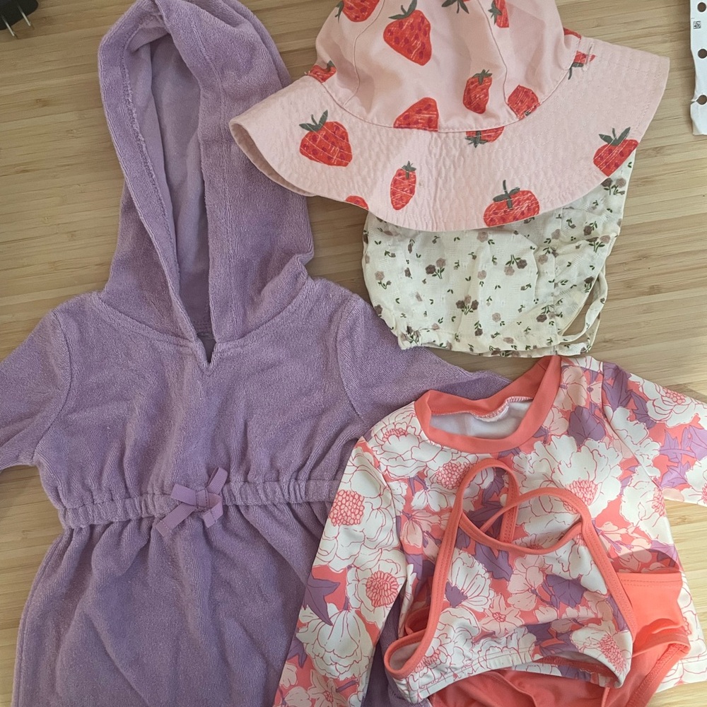 Lavender Hooded Kids' Swim Coverup